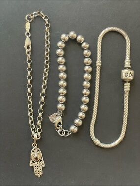 Bundle of 925 silver bracelets